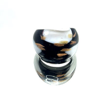 Handmade Glass Acrylic Ring Monochrome's Gilded Elegance's Infinity Band