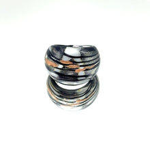 Handmade Glass Acrylic Ring Monochrome's Luminance Infinity Band
