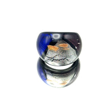 Handmade Glass Acrylic Ring Mystic Vantage Style Ocean Hues Infinity Band