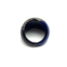 Handmade Glass Acrylic Ring Mystic Vantage Style Ocean Hues Infinity Band