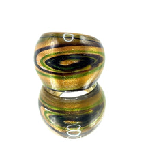 Handmade Glass Acrylic Ring Nature's Gilded Galaxy Infinity Band