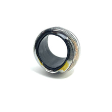 Handmade Glass Acrylic Ring Noir's Silver Radiance Infinity Band