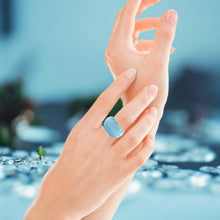 Handmade Glass Acrylic Ring Ocean Elegance Breeze Infinity Band