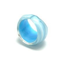 Handmade Glass Acrylic Ring Ocean Elegance Breeze Infinity Band