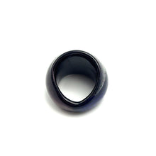 Handmade Glass Acrylic Ring Ocean Hues Vantage Style Mystic Infinity Band
