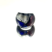 Handmade Glass Acrylic Ring Ocean Hues Vantage Style Mystic Infinity Band