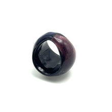 Handmade Glass Acrylic Ring Ocean Hues Vantage Style Mystic Infinity Band