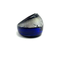 Handmade Glass Acrylic Ring Ocean Hues Vantage Style Mystic Infinity Band