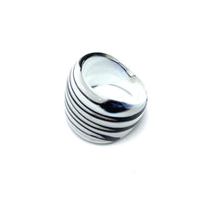 Handmade Glass Acrylic Ring Opulent Stylist Zebra Infinity Band