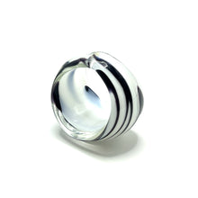 Handmade Glass Acrylic Ring Opulent Zebra Stylist Infinity Band
