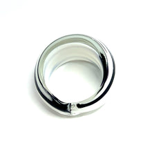 Handmade Glass Acrylic Ring Opulent Zebra Stylist Infinity Band