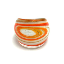 Handmade Glass Acrylic Ring Orange Palette of the Artisan Infinity Band