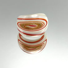 Handmade Glass Acrylic Ring Orange Radiance Sunlit Infinity Band