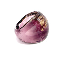 Handmade Glass Acrylic Ring Orchid Radiant Glim Infinity Band