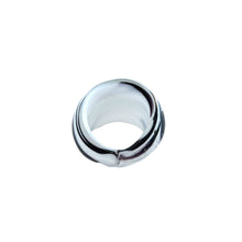 Handmade Glass Acrylic Ring Plum White Harmony Infinity Band