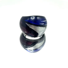 Handmade Glass Acrylic Ring Radiance Aqua Artistry Infinity Band