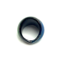 Handmade Glass Acrylic Ring Radiance of Aqua's Artistry Infinity Band