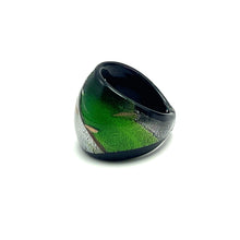 Handmade Glass Acrylic Ring Radiance of Aqua's Artistry Infinity Band