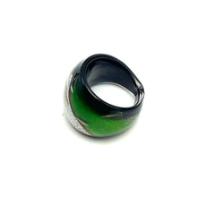Handmade Glass Acrylic Ring Radiance of Aqua's Artistry Infinity Band