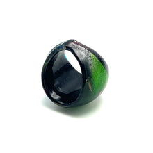 Handmade Glass Acrylic Ring Radiance of Aqua's Artistry Infinity Band