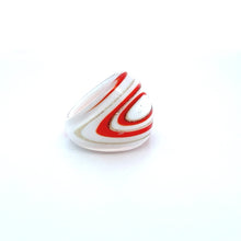 Handmade Glass Acrylic Ring Radiance of Sunlit Orange Infinity Band