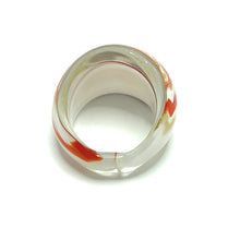 Handmade Glass Acrylic Ring Radiance Sunlit Orange Infinity Band