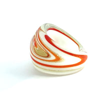 Handmade Glass Acrylic Ring Radiance Sunlit Orange Infinity Band