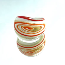 Handmade Glass Acrylic Ring Radiance Sunlit Orange Infinity Band