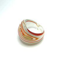 Handmade Glass Acrylic Ring Radiance Sunlit Orange Infinity Band