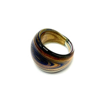 Handmade Glass Acrylic Ring Radiant Circlet Colourful Infinity Band
