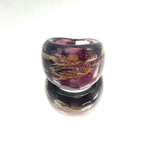 Handmade Glass Acrylic Ring Radiant Glim Orchid Infinity Band