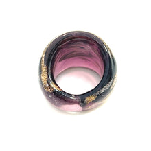 Handmade Glass Acrylic Ring Radiant Glim Orchid Infinity Band