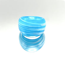 Handmade Glass Acrylic Ring Serenity Ocean Frost Infinity Band