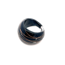 Handmade Glass Acrylic Ring Shadowed Gilt Elegance Infinity Band