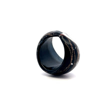 Handmade Glass Acrylic Ring Shadowed Gilt Elegance Infinity Band