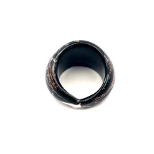 Handmade Glass Acrylic Ring Shadowed Gilt Elegance Infinity Band