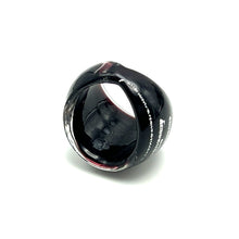 Handmade Glass Acrylic Ring Silver Streak Edge Urban Infinity Band