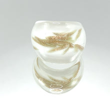 Handmade Glass Acrylic Ring Snowfall's Gilded Delight Infinity Band