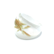 Handmade Glass Acrylic Ring Snowfall's Gilded Delight Infinity Band