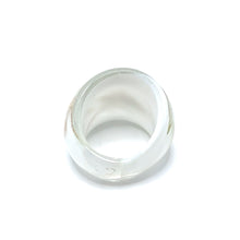 Handmade Glass Acrylic Ring Snowfall's Gilded Delight Infinity Band