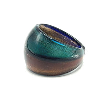 Handmade Glass Acrylic Ring Spectrum Glow Mosaic  Infinity Band