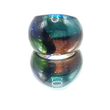 Handmade Glass Acrylic Ring Spectrum Glow Mosaic  Infinity Band