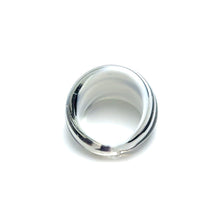 Handmade Glass Acrylic Ring Stylist Opulent Zebra Infinity Band
