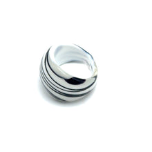 Handmade Glass Acrylic Ring Stylist Opulent Zebra Infinity Band