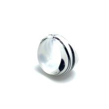 Handmade Glass Acrylic Ring Stylist Opulent Zebra Infinity Band