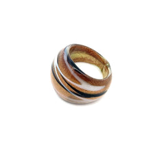 Handmade Glass Acrylic Ring Sunlit Orange Radiance Infinity Band