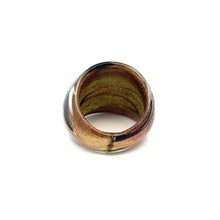 Handmade Glass Acrylic Ring Sunlit Orange Radiance Infinity Band