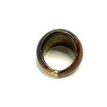 Handmade Glass Acrylic Ring Sunset Lagoon Elegance Fusion Infinity Band
