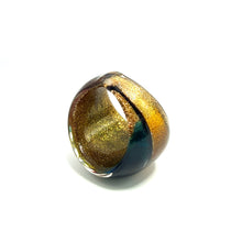 Handmade Glass Acrylic Ring Sunset Lagoon Elegance Fusion Infinity Band