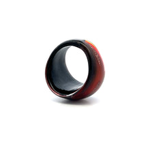 Handmade Glass Acrylic Ring Sunset Opulent Colourful Infinity Band